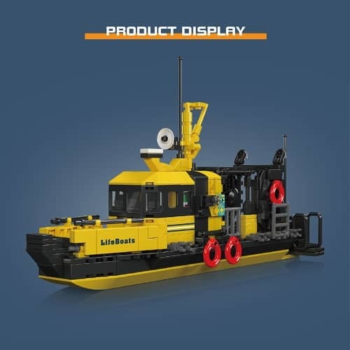 דגם הרכבה ספינת הצלה נורווגית Mould King 10080 Norwegian Lifeboat