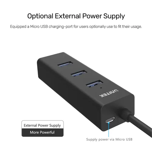 מפצל UNITEK Y-3089 USB 3.0 4-Port Hub