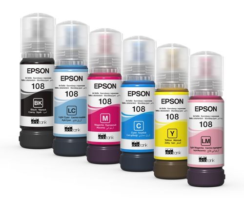 סט דיו מקורי שלם EPSON ‎108 EcoTank