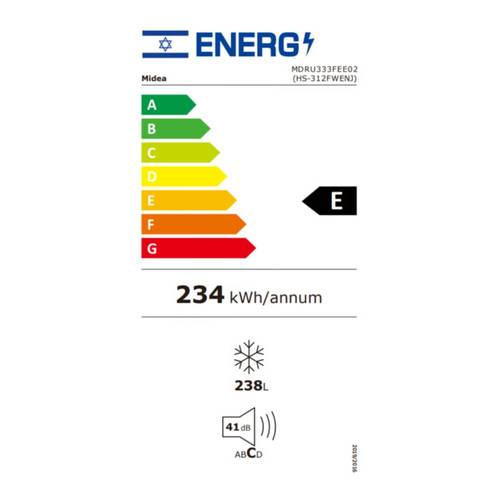 מקפיא 7 תאים 238 ליטר Midea MDRU333FGF02 6361 נירוסטה