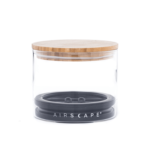 קופסת אחסון זכוכית עם מכסה עץ לקפה 250 גרם - Airscape