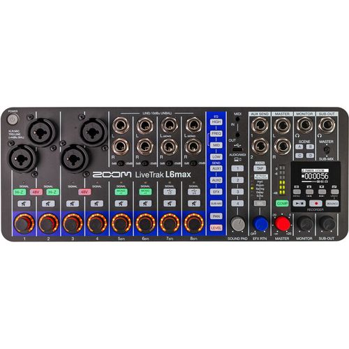 מיקסר ומקליט אודיו נייד מקצועי Zoom LiveTrak L6max