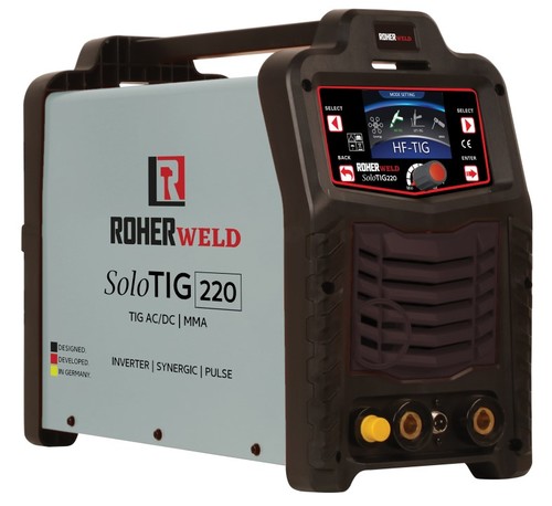 רתכת TIG סינרגטית 200A חד פאזי 230V AC DC עם פולס ופולס כפול מסך LCD בעברית לריתוך אלומיניום נירוסטה וברזל 