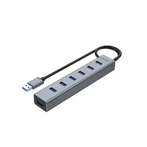 מפצל ל-7 פורט USB 3.0 עשוי אלומיניום UNITEK Y-3090