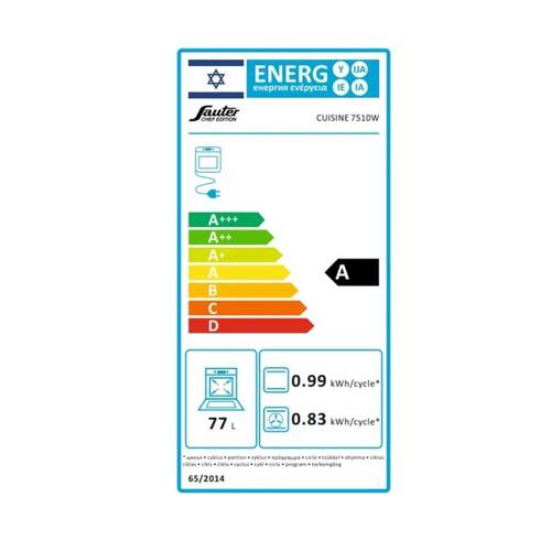 תנור בנוי 77 ליטר Sauter CUISINE 7510W לבן