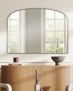 מראה ARC חצי עגולה 100x75 ס"מ - שחור