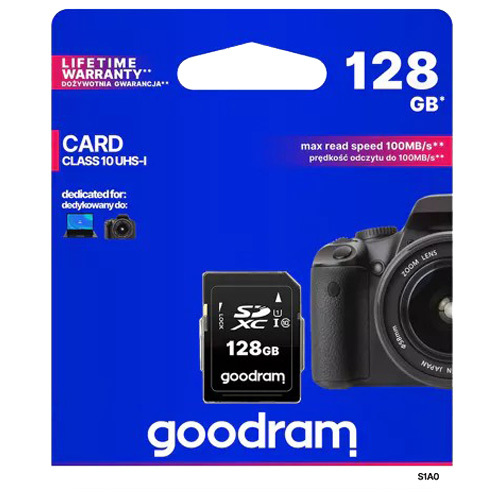 כרטיס זיכרון GoodRam S1A0 SDXC 128GB - מהירות עד 100MB/s