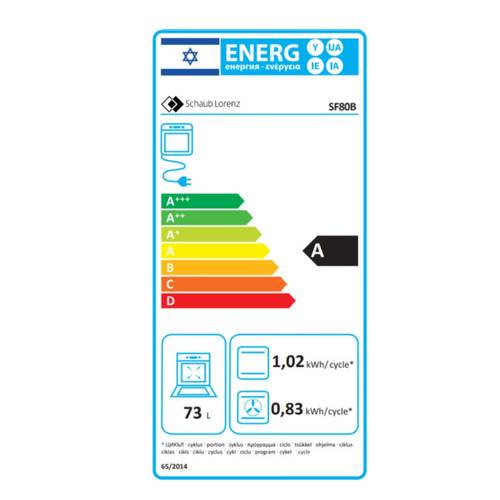 תנור בנוי 73 ליטר Schaub Lorenz SF80B AirFry זכוכית שחורה	