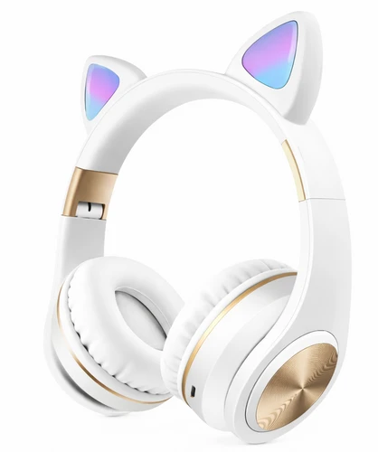 אוזניות Bluetooth לילדים בעיצוב חתול מדגם M1 Cat Ears - צהוב