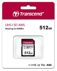 כרטיס זיכרון Transcend SDXC 300S UHS-I 512GB