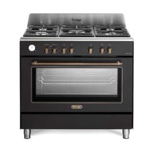 תנור משולב כיריים 5 להבות 90 ס"מ שחור פחם DELONGHI דגם PEMA965 C-IL דלונגי