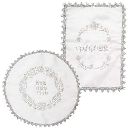 סט חג פסח 2 חלקים - לבן בעיצוב אלגנטי