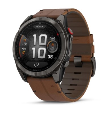 שעון חכם Garmin Fenix 8 Pro AMOLED Sapphire Carbon Grey DLC Titanium 51mm