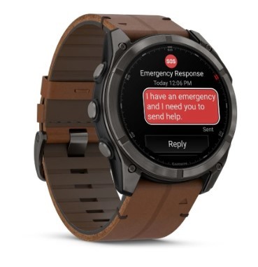 שעון חכם Garmin Fenix 8 AMOLED Sapphire Carbon Grey DLC Titanium 51mm