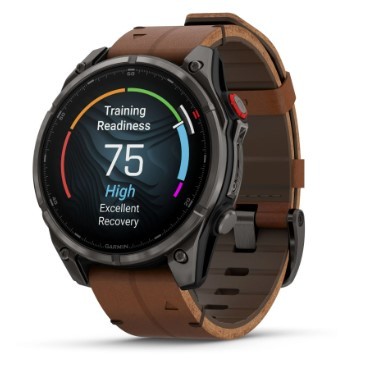 שעון חכם Garmin Fenix 8 Pro AMOLED Sapphire Carbon Grey DLC Titanium 47mm