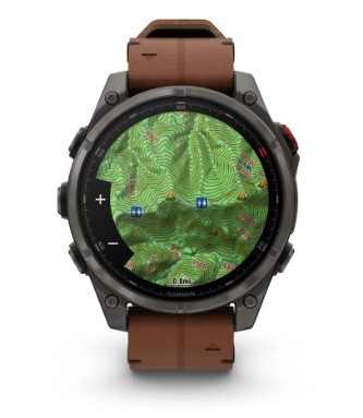 שעון חכם Garmin Fenix 8 Pro AMOLED Sapphire Carbon Grey DLC Titanium 47mm