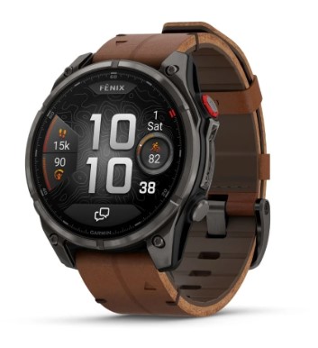 שעון חכם Garmin Fenix 8 AMOLED Sapphire Carbon Grey DLC Titanium 47mm