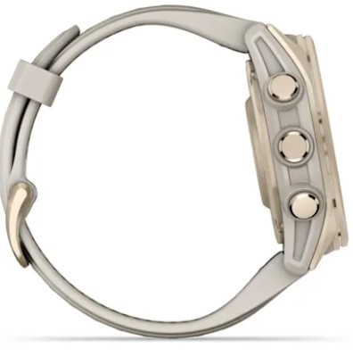 שעון חכם Garmin Fenix 8 AMOLED Sapphire, Soft Gold with Fog Gray 43mm