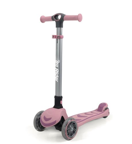 קורקינט Rider ריידר אקו מתקפל 3 גלגלים מאירים - ורוד