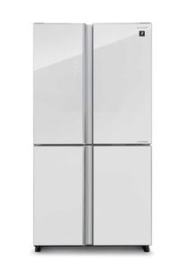 מקרר 4 דלתות 572 ליטר Sharp דגם SJ-8960-WH זכוכית לבנה גלאט שארפ