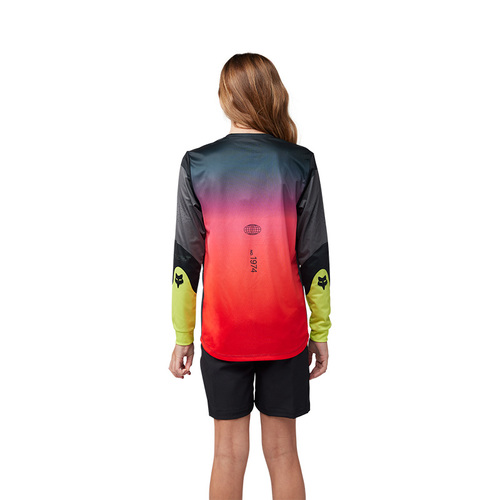 חולצת רכיבה ארוכה לילדים פוקס ורוד / שחור  -FOX YTH RANGER LS JERSEY REVISE V25