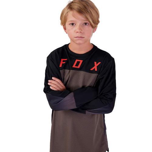 חולצת רכיבה ארוכה לילדים פוקס חום -FOX YTH DEFEND LS JERSEY RACE V24