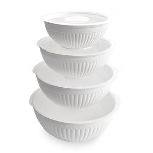 סט 4 קערות ערבוב והמסה למיקרוגל + מכסים Nordic ware