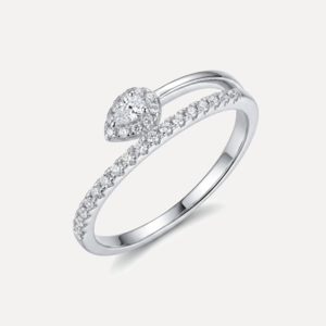 טבעת טיפה משובצת זירקונים