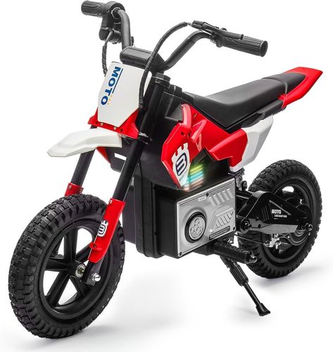 אופנוע טיפון מוטוקרוס ממונע חשמלי לילדים 36V בעיצוב שטח מקצועי - שחור/אדום 