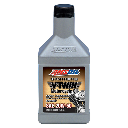שמן מנוע לאופנועים 20W50 V-TWIN אריזת 1 קוורט (0.946 ליטר)