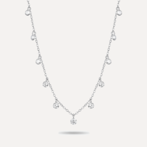 שרשרת זרקונים תלויים