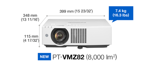 מקרן לייזר Panasonic PT-VMZ82 LCD Projector 8000 ansi