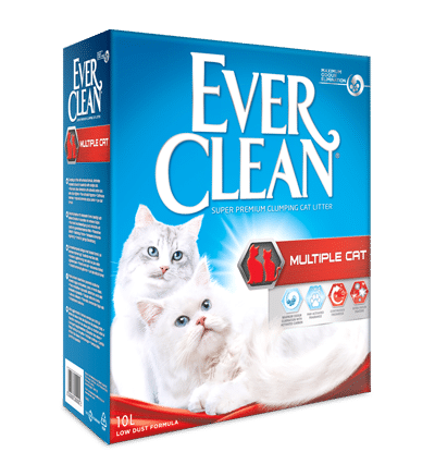 חול אברקלין לבית מרובה חתולים (אדום) 10 ליטר Everclean Multiple Cats (100 מ