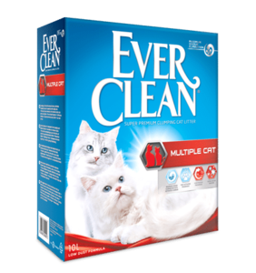 חול אברקלין לבית מרובה חתולים (אדום) 10 ליטר Everclean Multiple Cats (100 מ"ל 1.10 ש"ח)