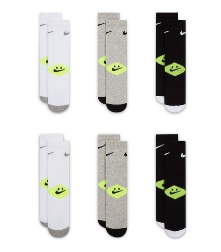 שישיית גרבי נייק Nike Smiley Crew Socks | ילדים