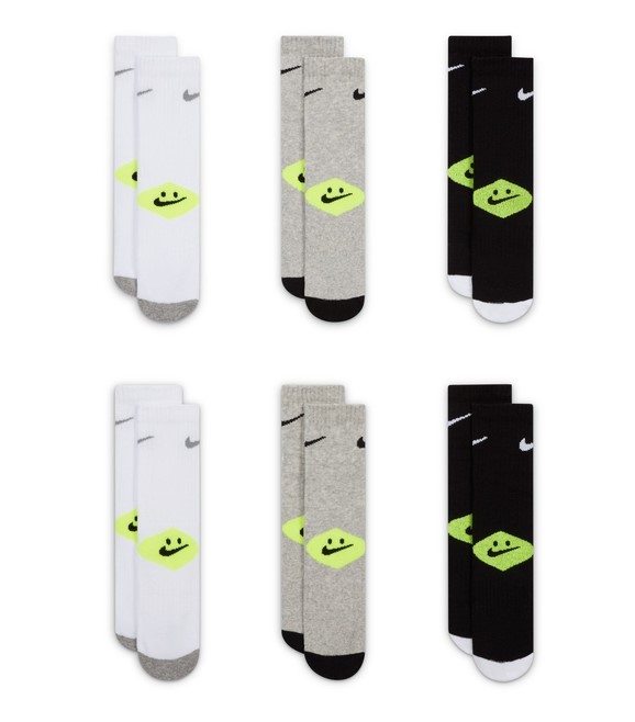שישיית גרבי נייק Nike Smiley Crew Socks | ילדים