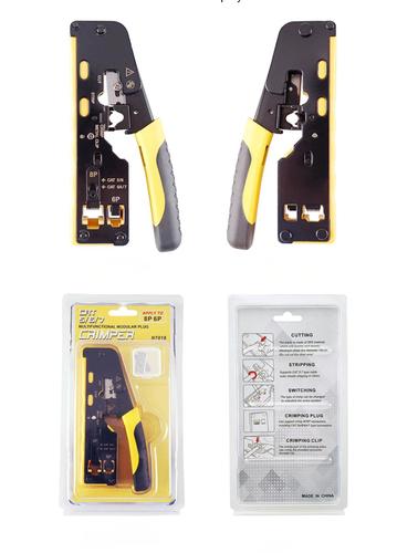לוחץ תקעי רשת  CAT 5 / 6 / 7 RJ-45 מתוצרת SAKAL.