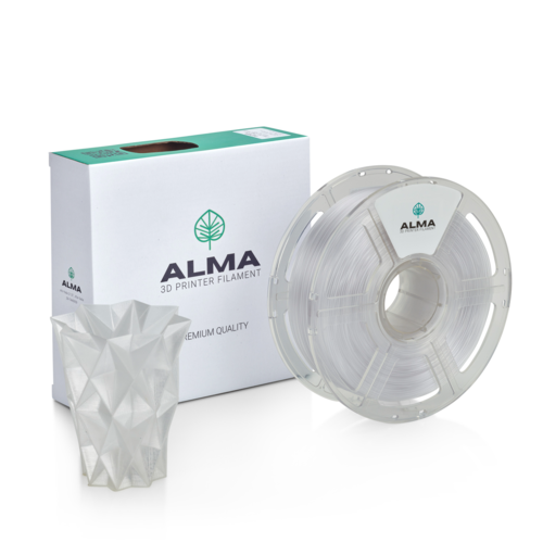 פילמנט איכותי מסוג PETG PRO מבית ALMA צבע שקוף
