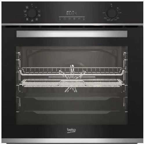 תנור בנוי 72 ליטר עם AirFry דגם Beko BBIM13303X בקו שחור עם נירוסטה