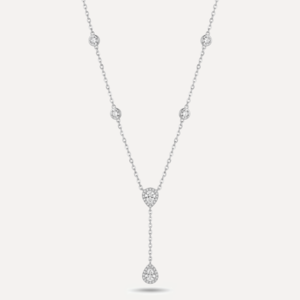 שרשרת טיפות עניבה משובצת