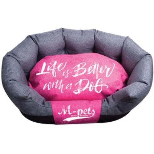 מיטה פרגו גדולה צבע ורוד\אפור L