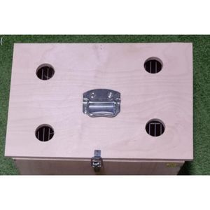 כלוב העברה מעץ 2 תאים גדול