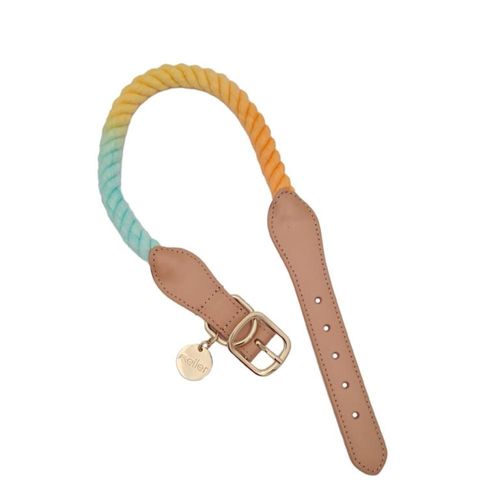 Meiler קולר חבל עור מעוצב XL