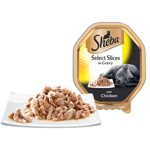 שיבא שימורי חתול נתחי עוף 85 גרם