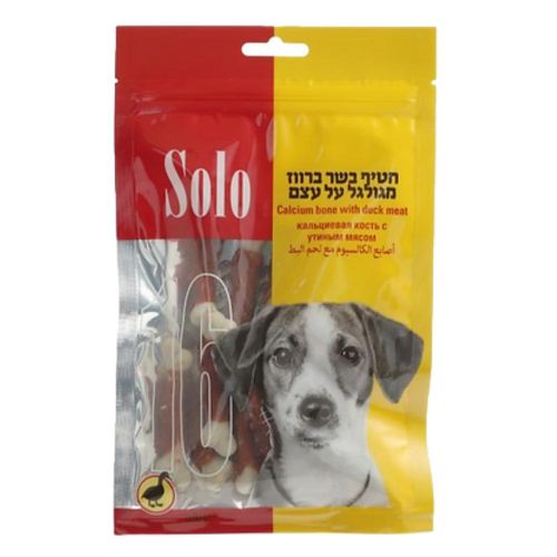 סולו - חטיף בשר ברווז מגולגל על עצם לכלבים