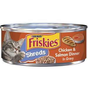 ריסקיז שימורים לחתול נתחי עוף וסלמון ברוטב