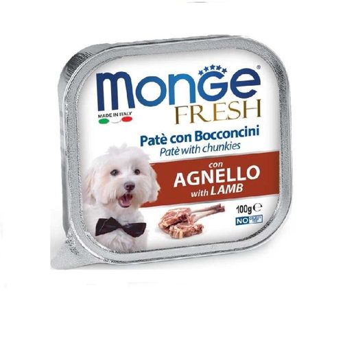 מעדן לכלבים מונג' פרש פטה נתחי כבש 100 גרם