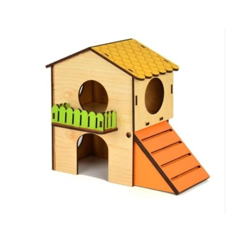 בית עץ לאוגר עם מרפסת בינוני