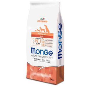 מונג סלמון ואורז לכלבים בוגרים 12 ק"ג MONGE