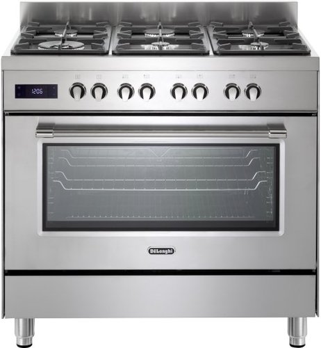 תנור משולב נירוסטה 6 להבות DELONGHI 90CM דגם PRO966X